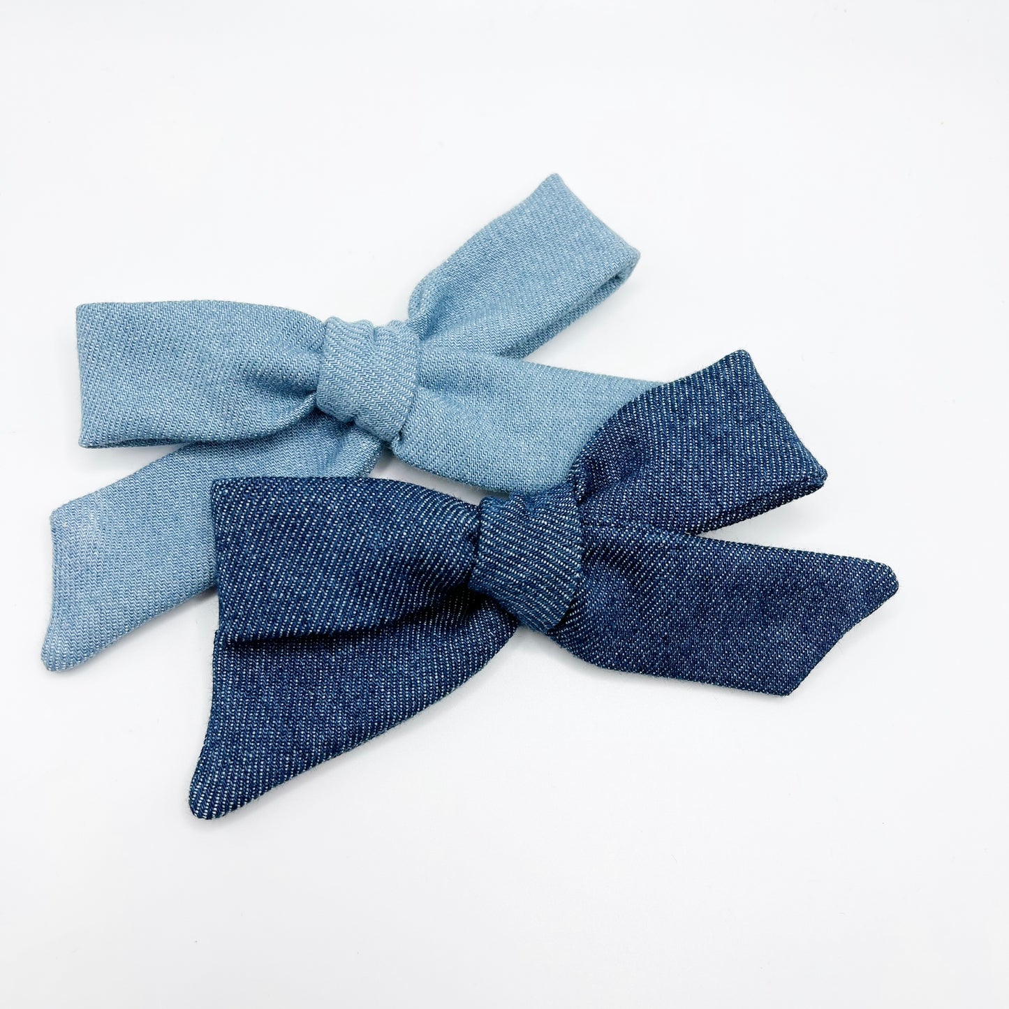 Denim School Girl Bow