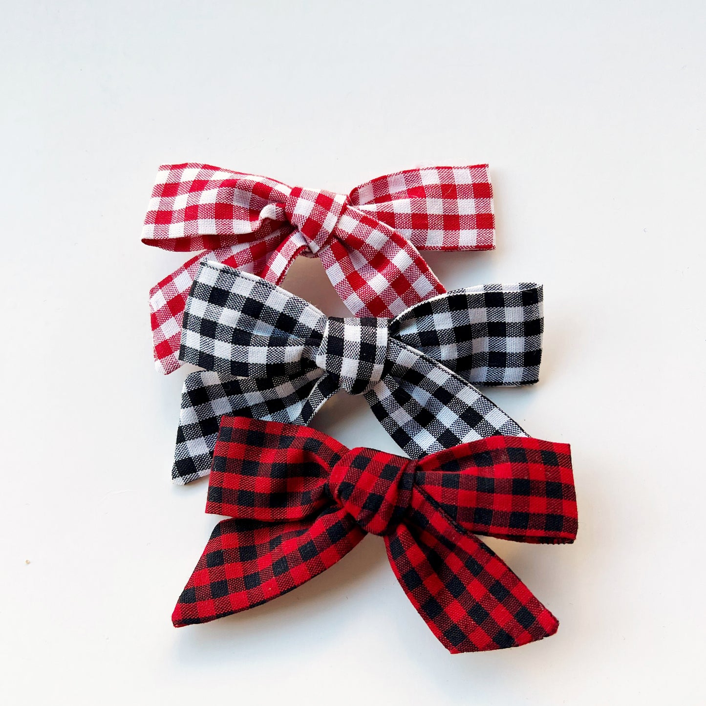 Gingham school girl bow