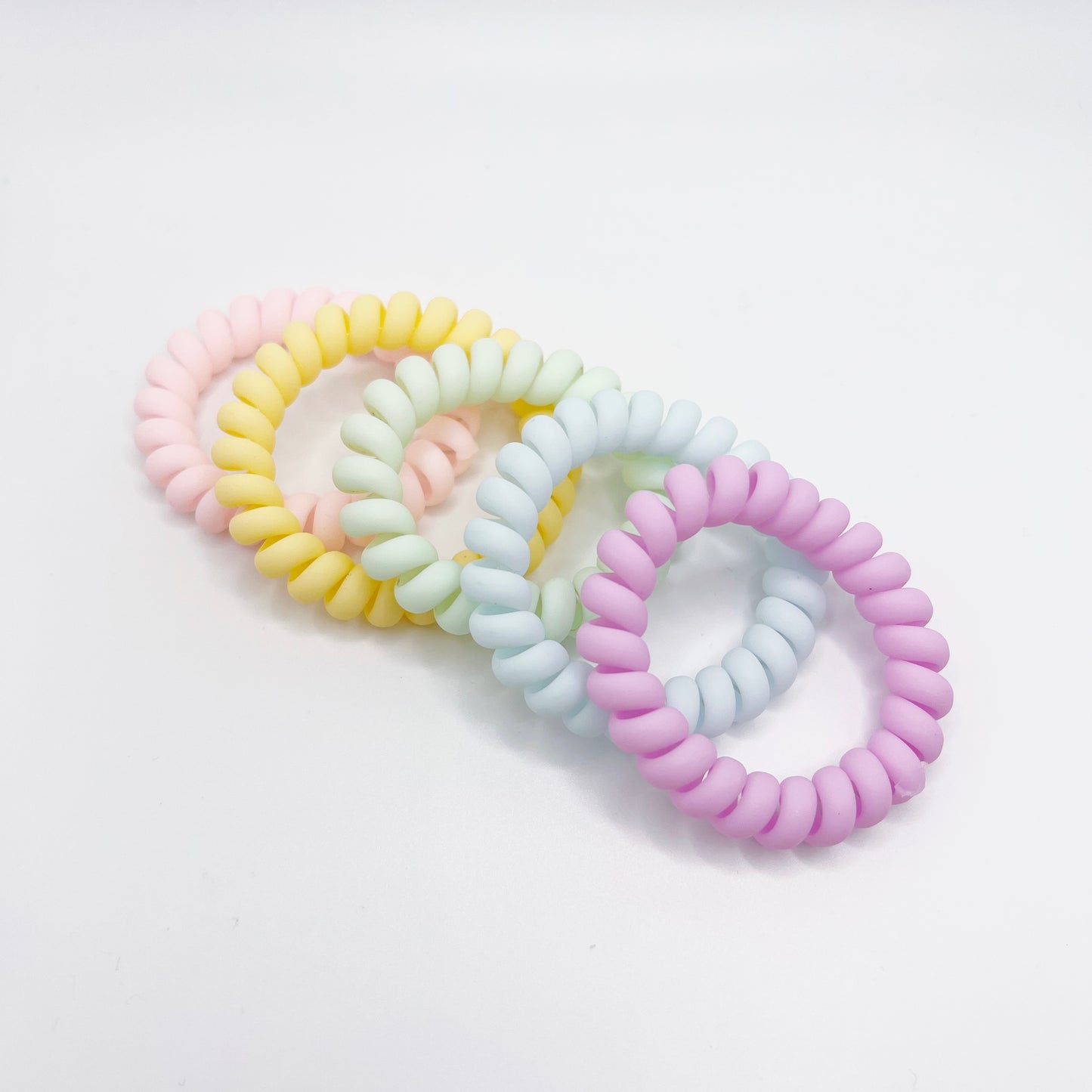 Pastel Spiral Hair Ties