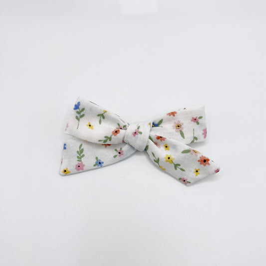 Petite floral schoolgirl bow